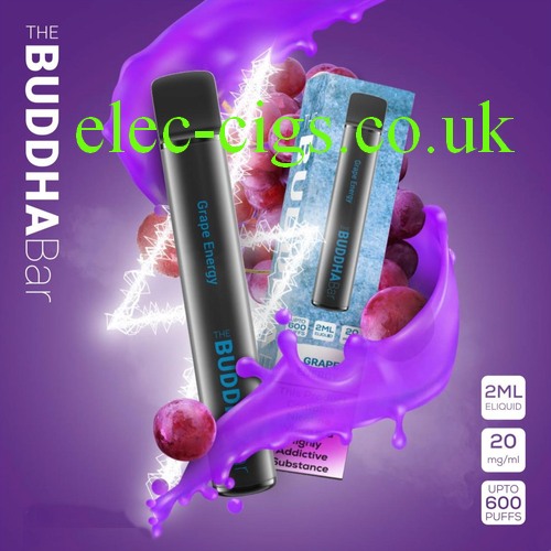 Grape Energy 600 Puff Disposable Vape by Buddha Bar